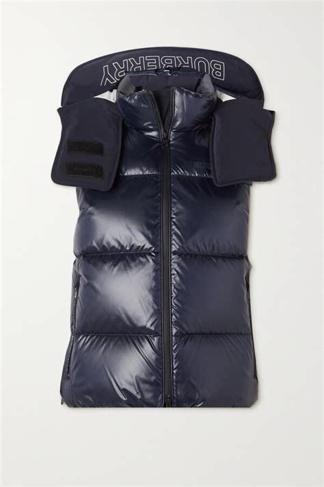 burberry down vest in quilted detail|BURBERRY Hooded quilted shell down vest .